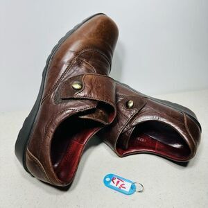 Josef Seibel Casual Wedge Loafers Shoes Women's Size 40/9,5 US Green Leather